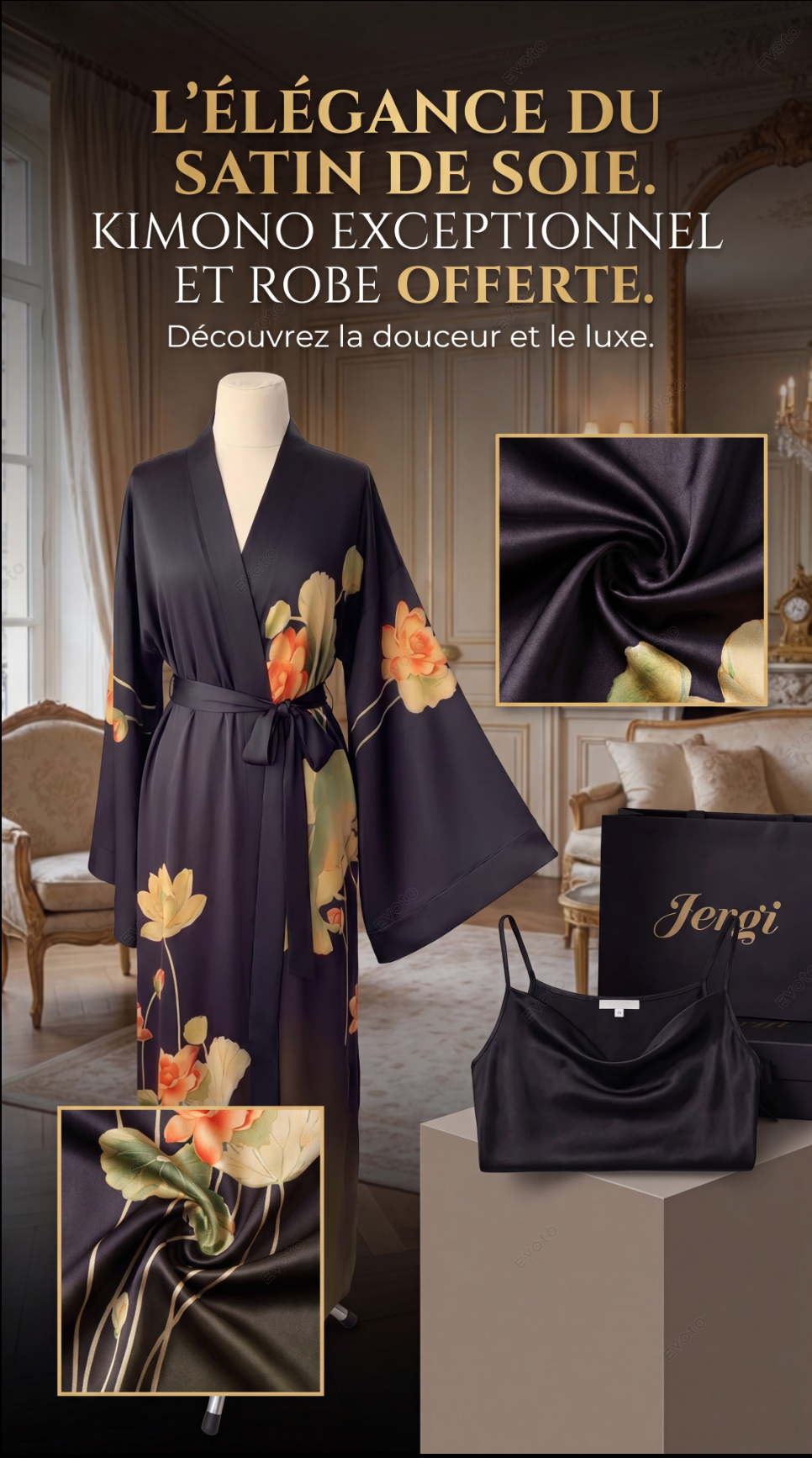 Kimono Fleuri+ robe offerte