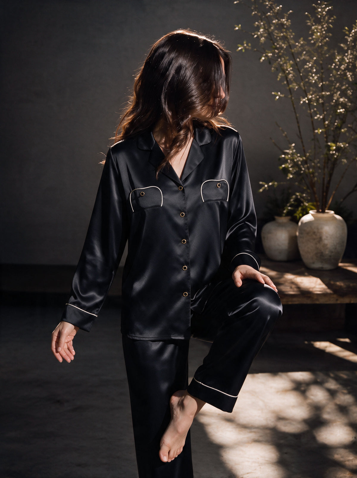 Le Pyjama en Soie Livia Le luxe des reines
