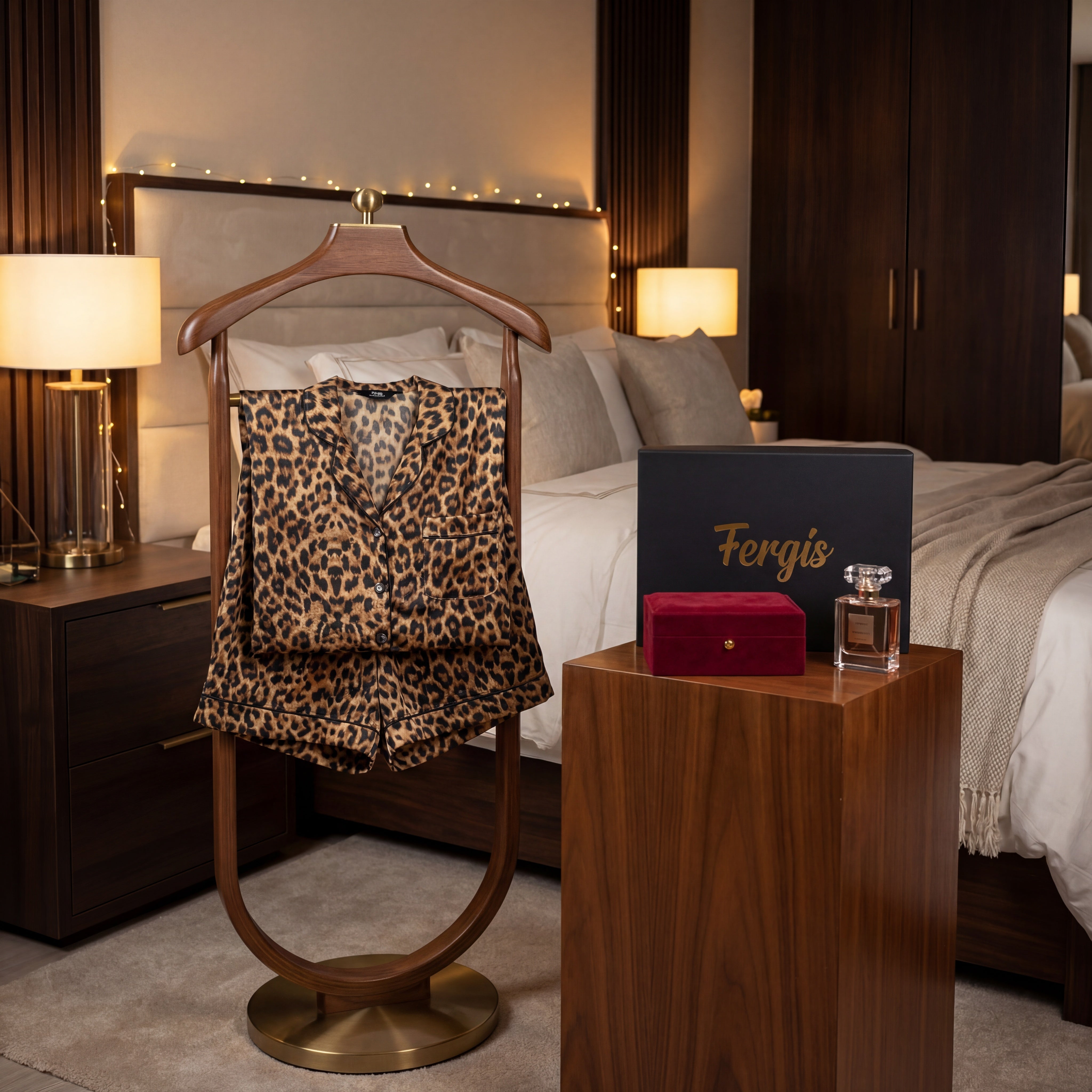 Pyjama léopard finition satin