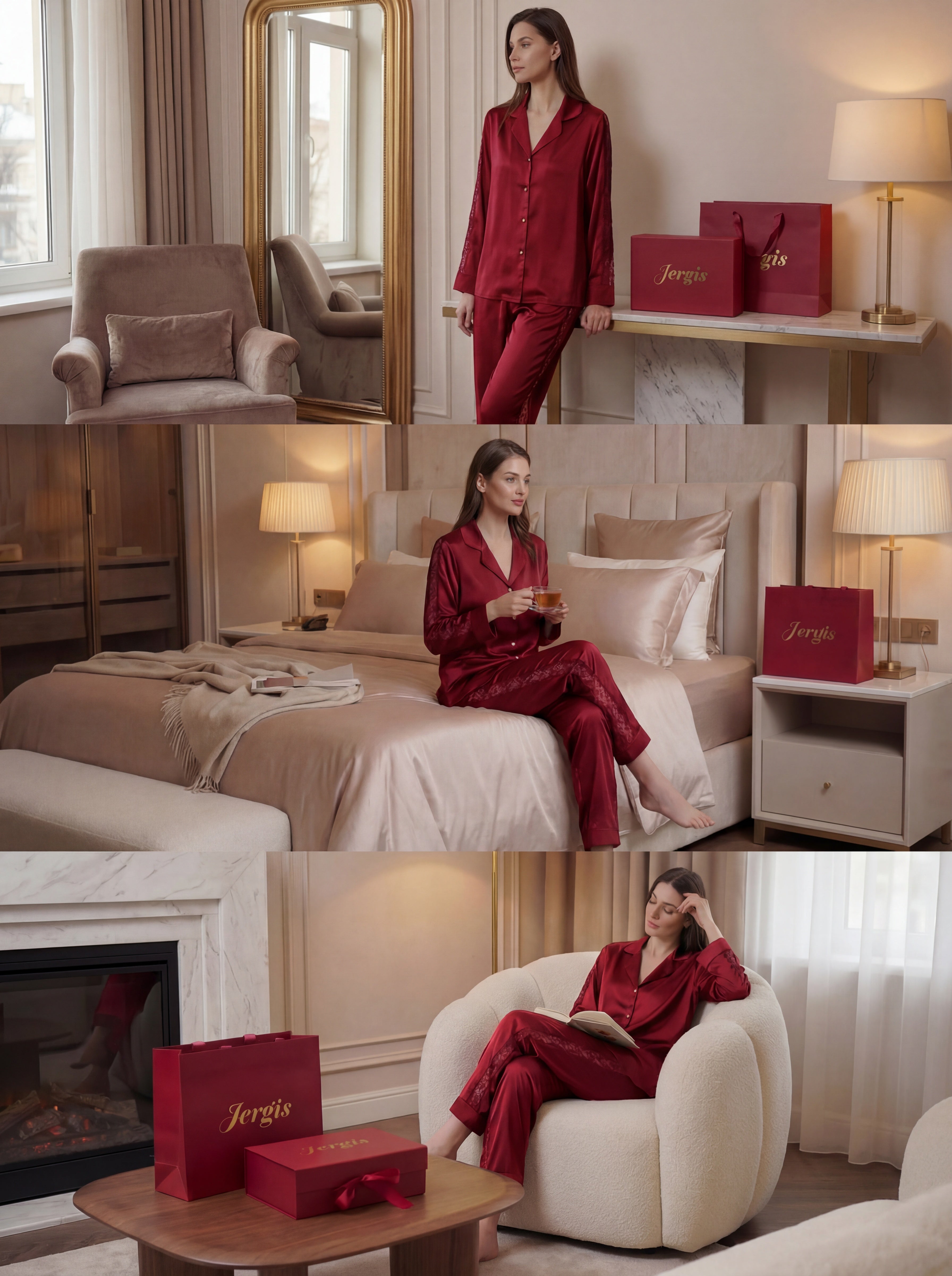Pyjama nuit de soie