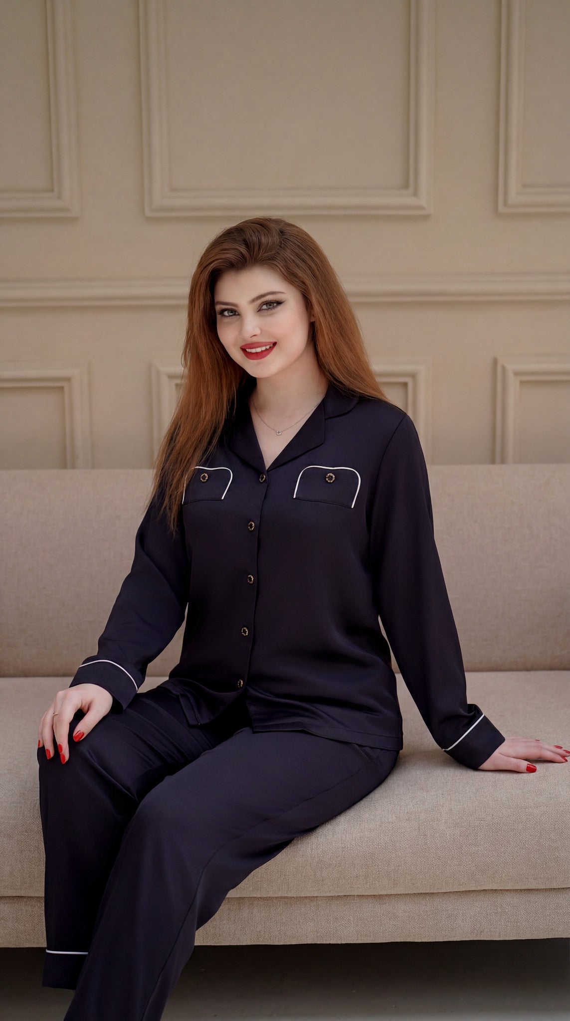 Le Pyjama en Soie Livia Le luxe des reines