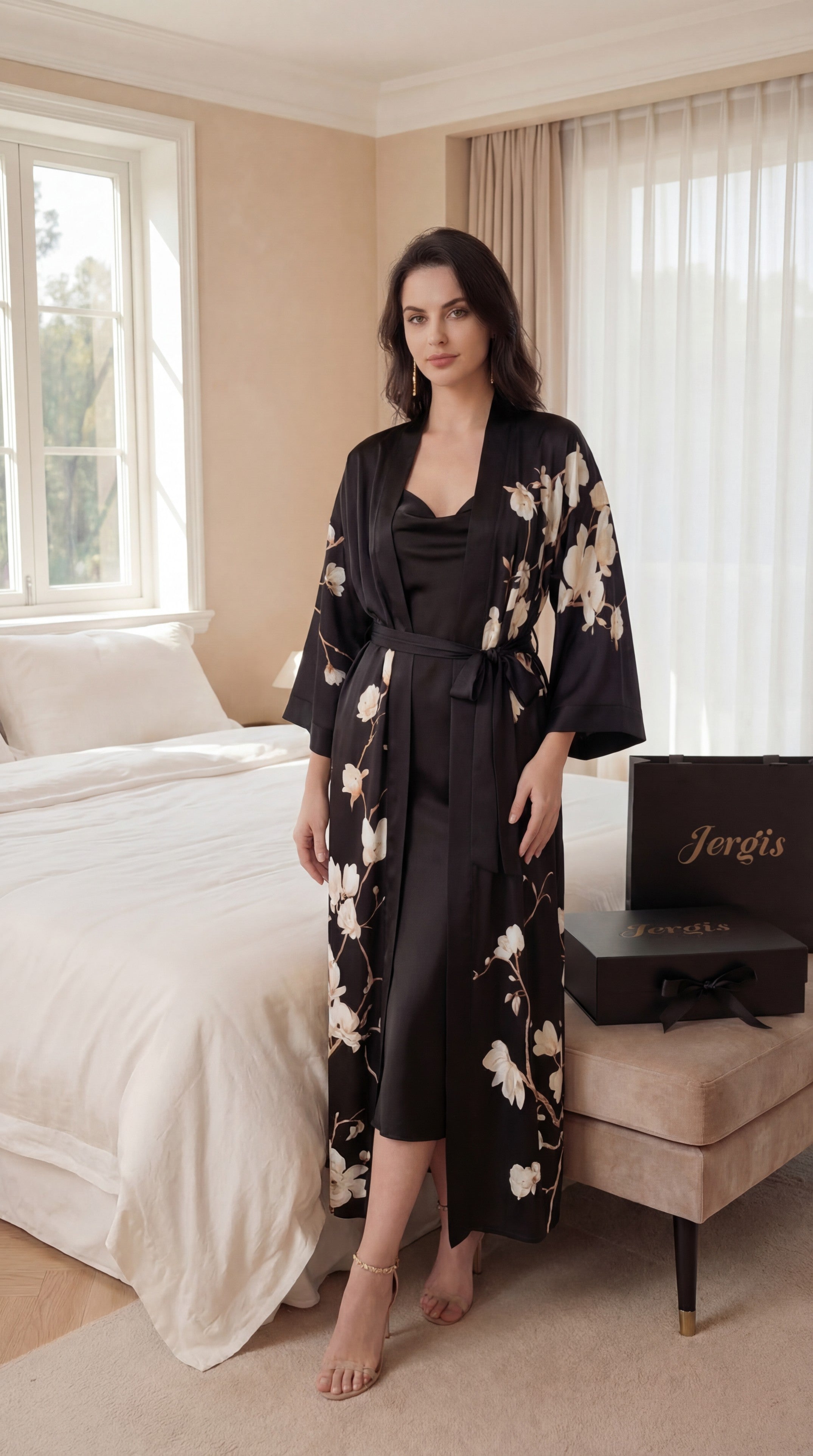 Ensemble Fleuri Noir