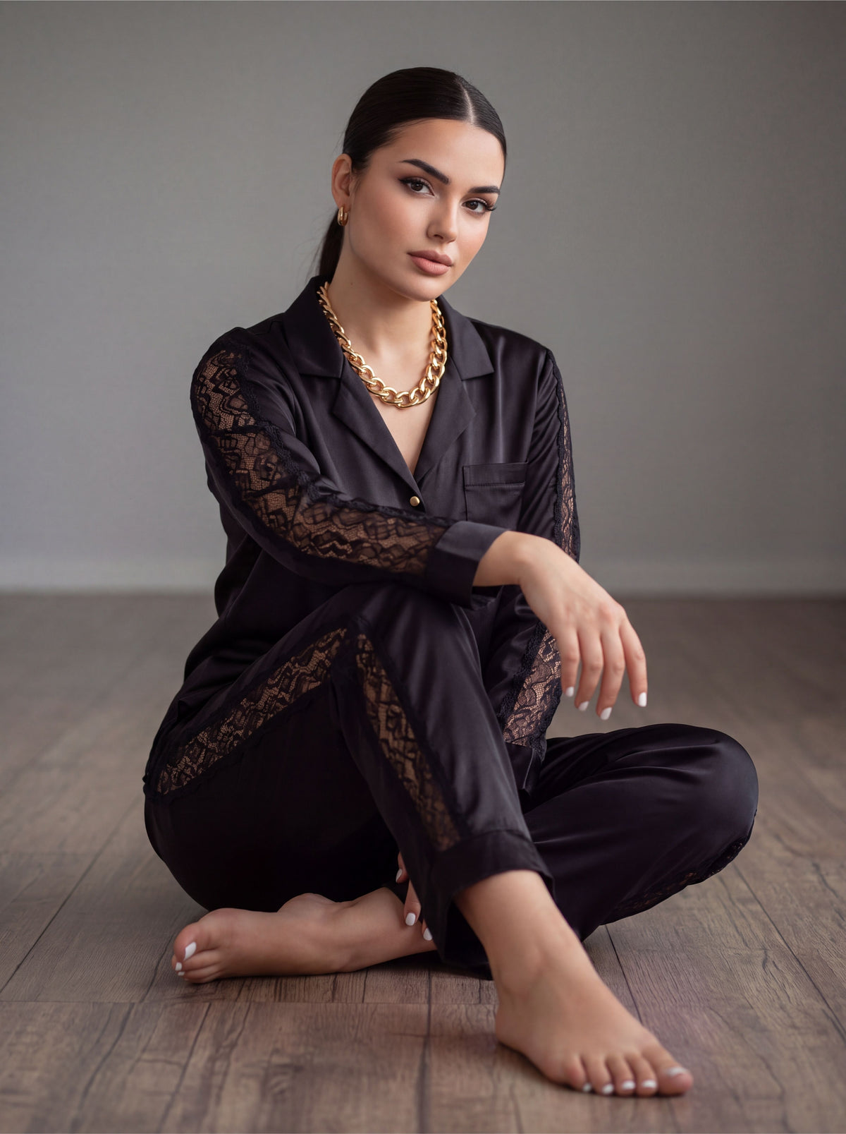 Pyjama nuit de soie