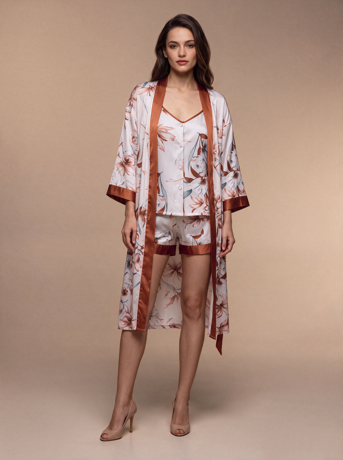 L'ensemble Ambre Trio en Satin Floral