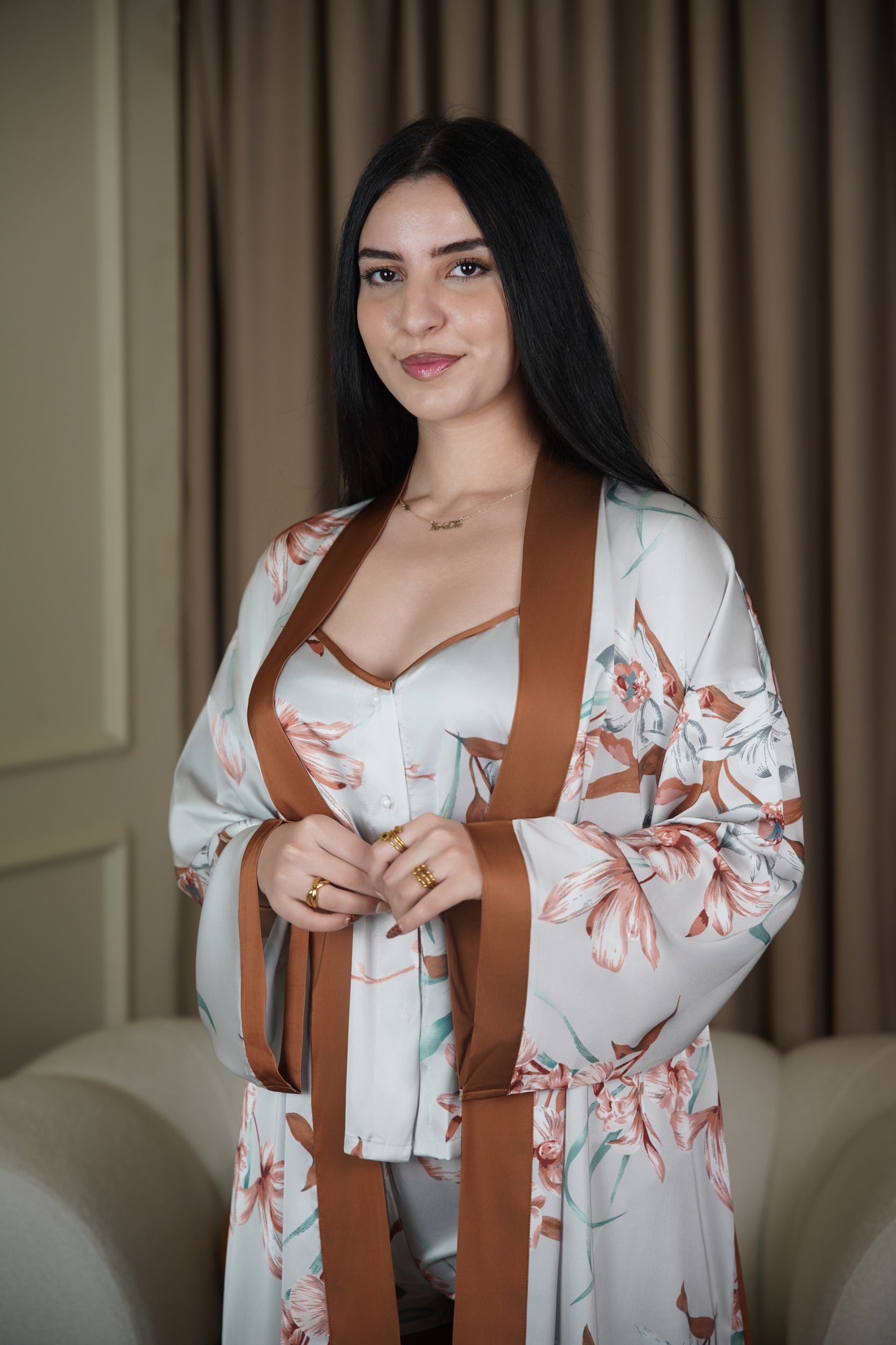 L'ensemble Ambre Trio en Satin Floral