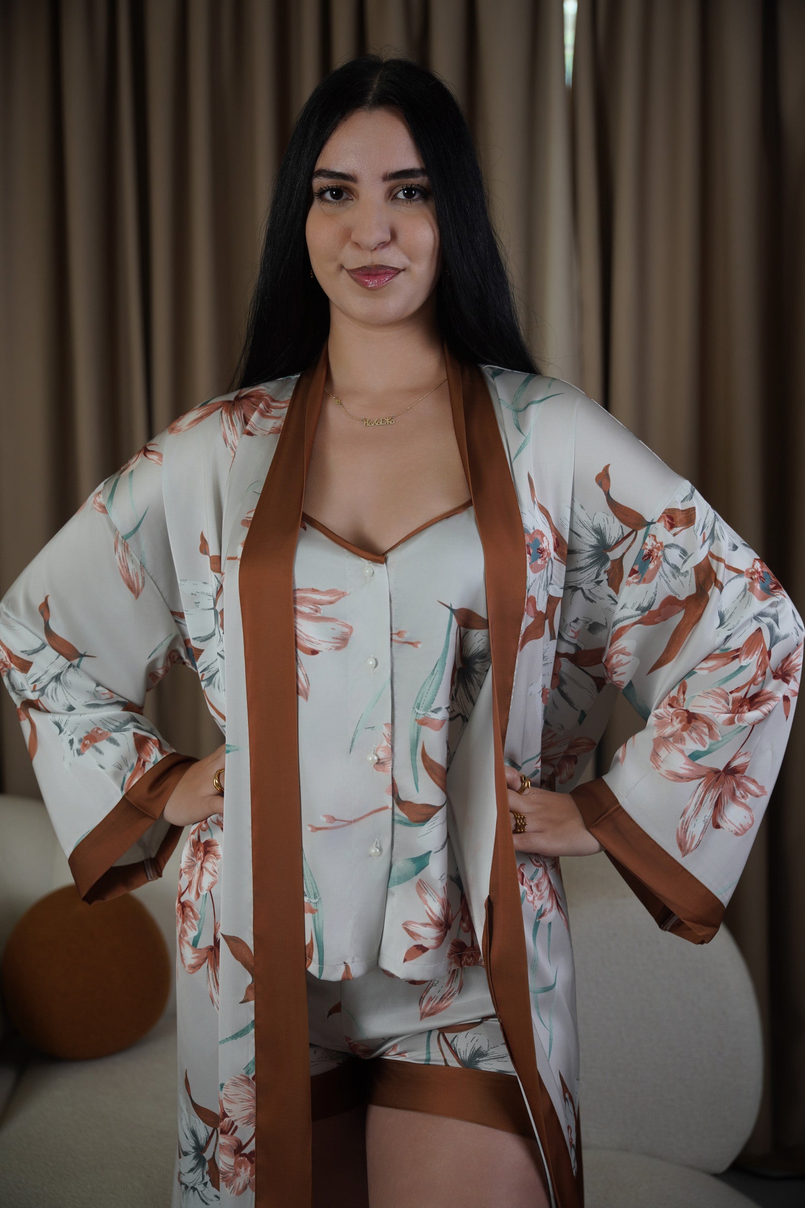 L'ensemble Ambre Trio en Satin Floral