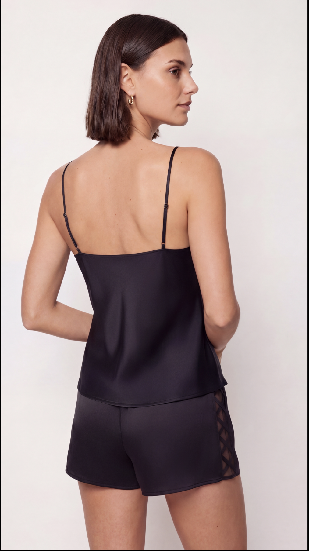 Pyjama Duo Satin Noir de Luxe